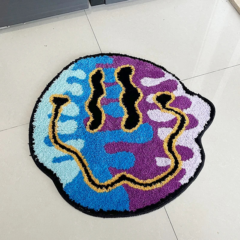 Smiley Blue/Purple Rug
