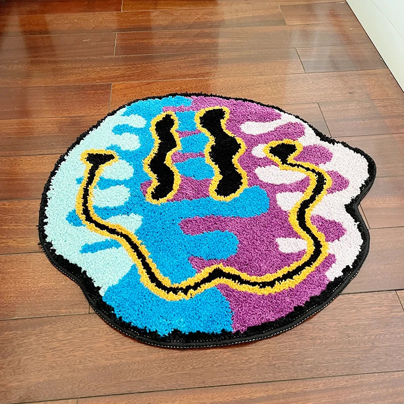 Smiley Blue/Purple Rug