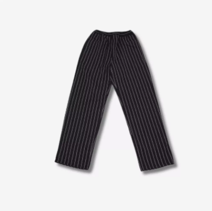 Rubber striped chef pants