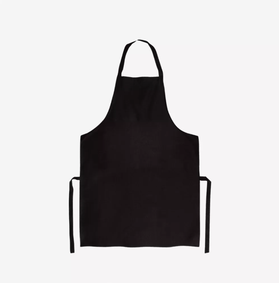 Black complete kitchen apron