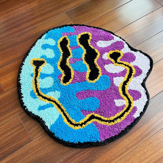 Smiley Blue/Purple Rug