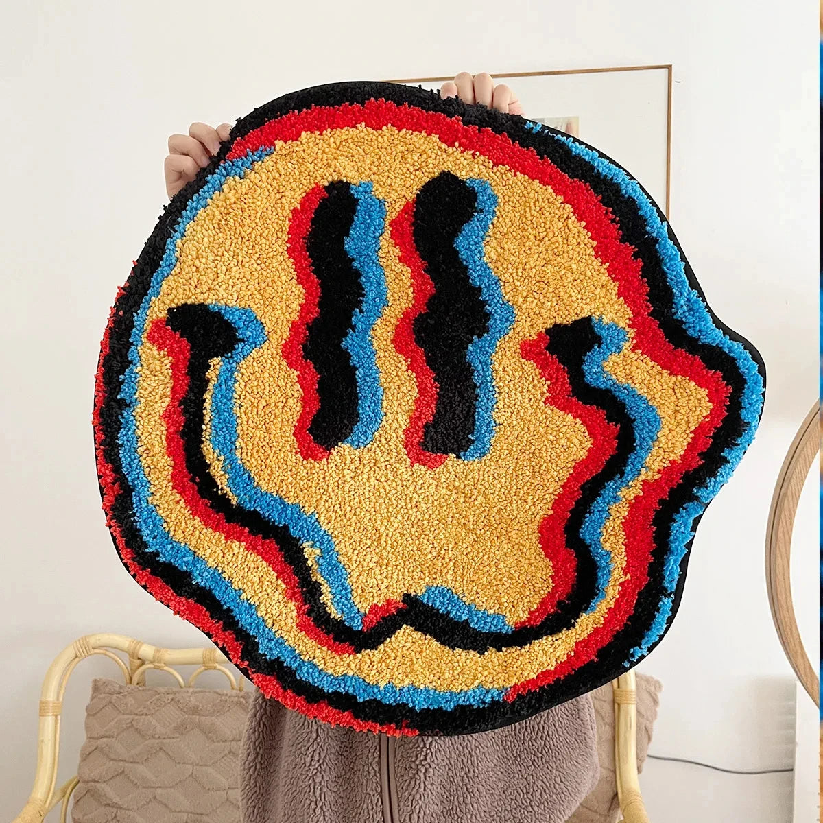 3D Effect Smiley Rug