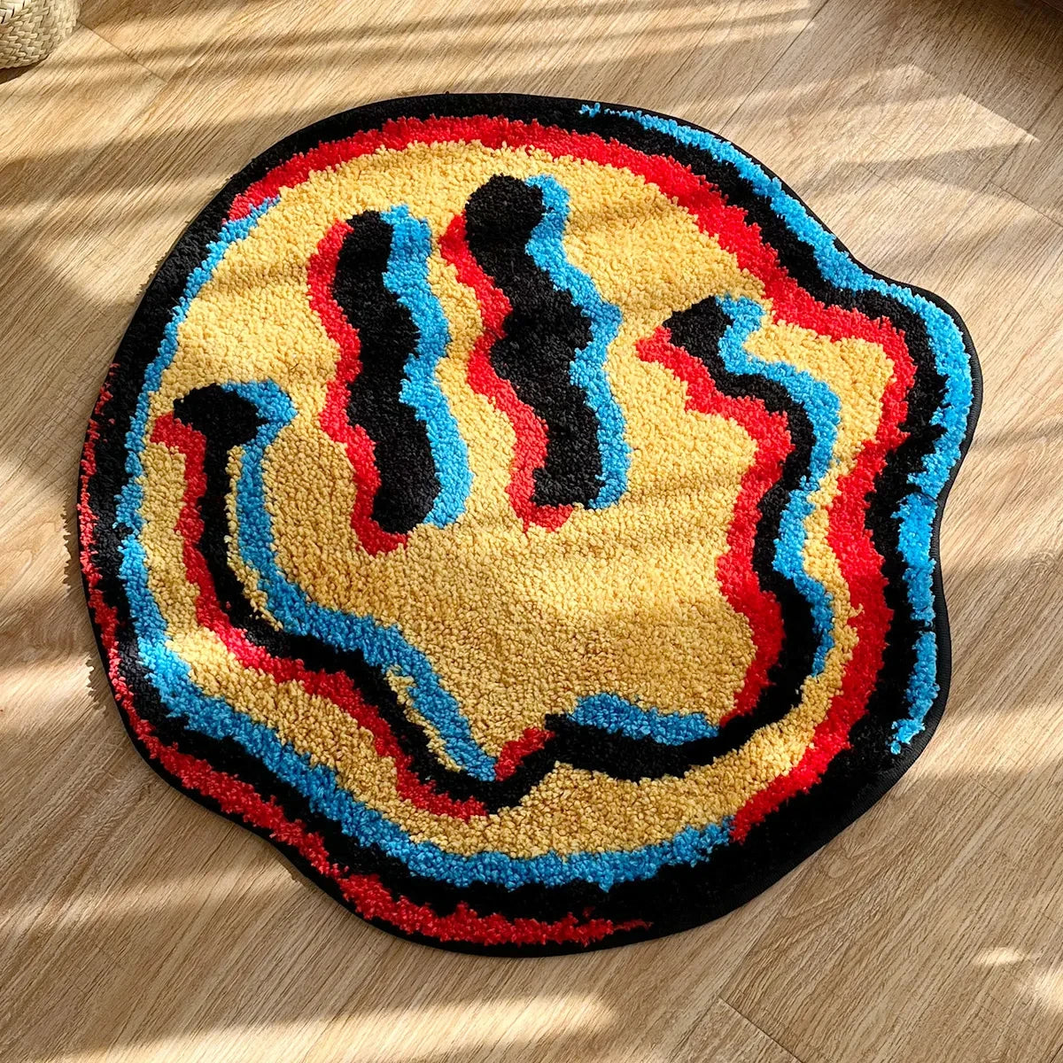 3D Effect Smiley Rug