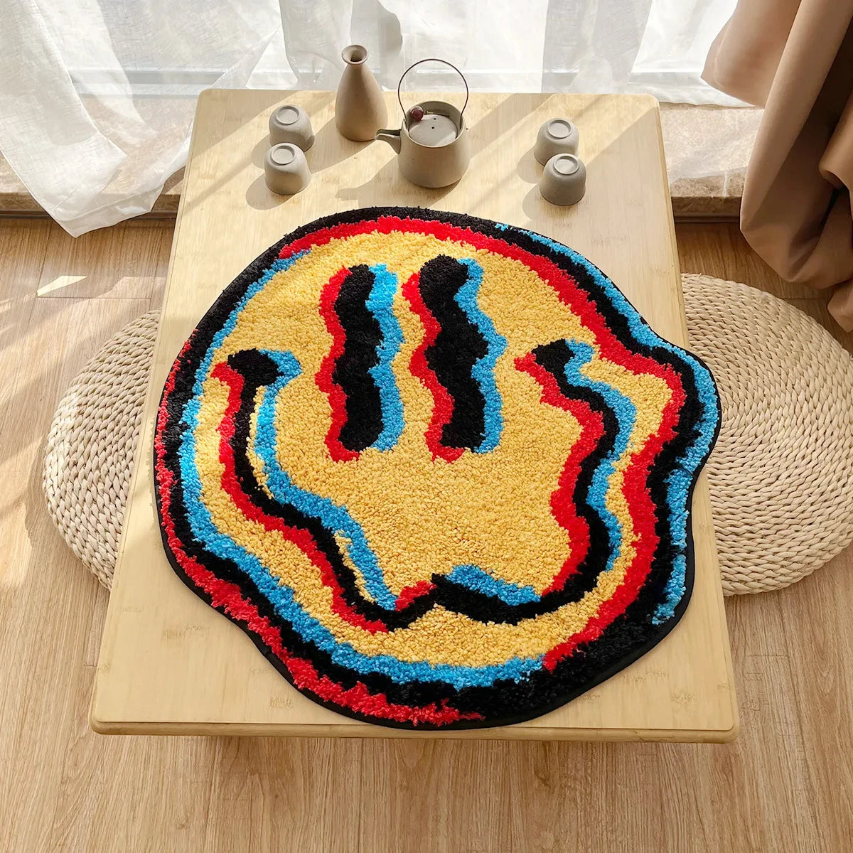 3D Effect Smiley Rug