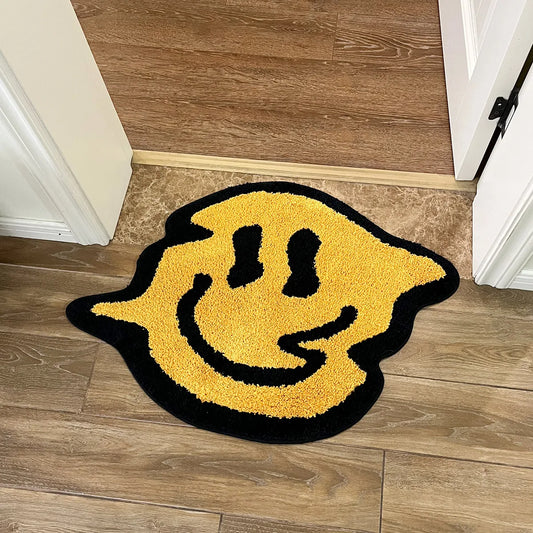 Smeared Smiley Rug