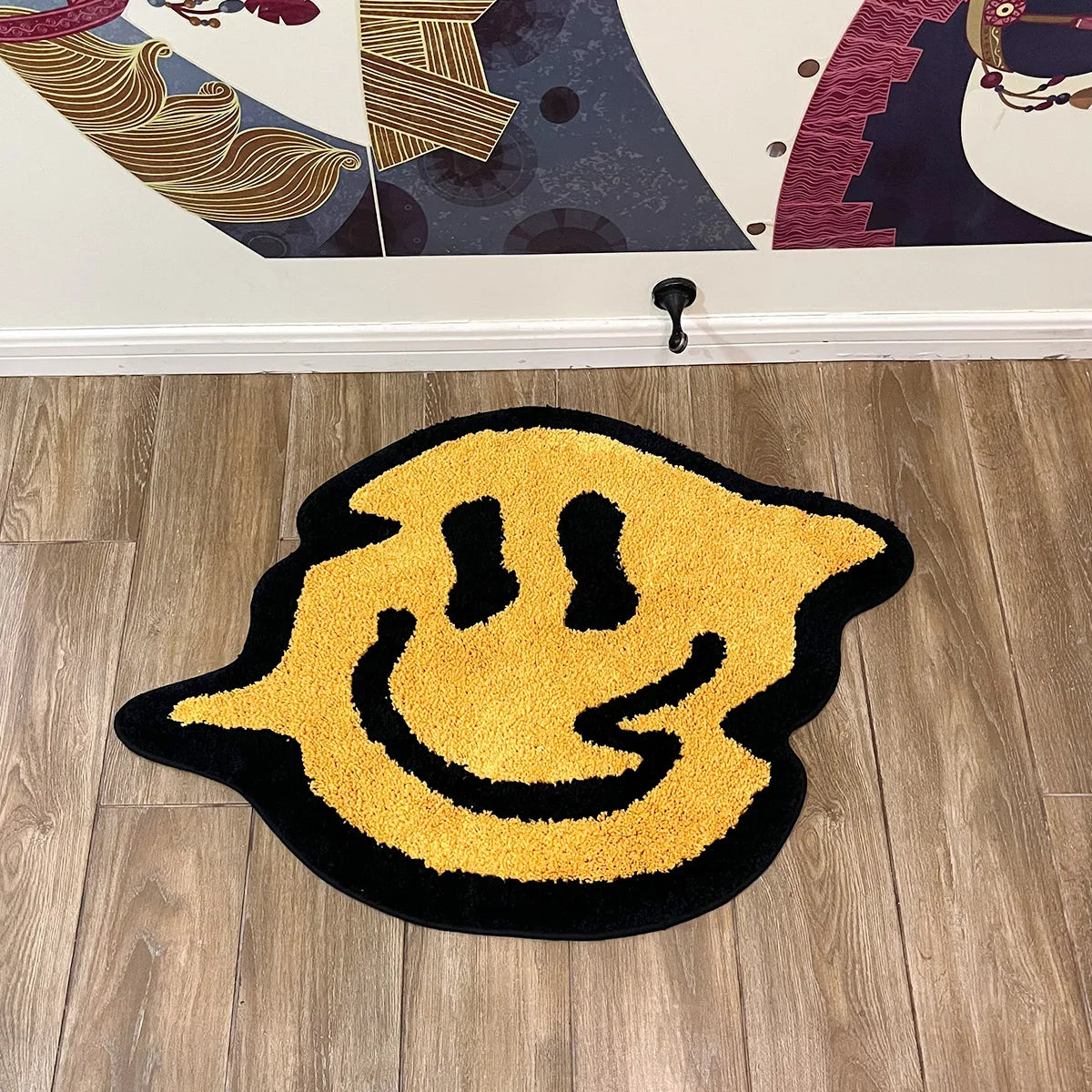 Smeared Smiley Rug